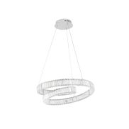 Nova Luce Conceto - suspension - Ø 60 x 120 cm - 50W LED dimmable inclus - chrome