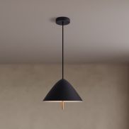 Nova Luce Oros - lampe suspendue - Ø 40 x 150 cm - 17W LED inclus - noir sablé