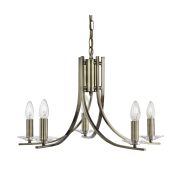 Searchlight Ascona - lustre - Ø 62 x 90 cm - laiton antique