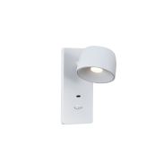 VK Lighting Pop - applique murale avec port USB - 6,8 x 14 cm - 5,8W LED inclus - blanc
