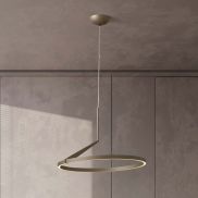 Nova Luce Tilia - suspension - Ø 60 x 250 cm - LED 31W dimmable incluse - moka
