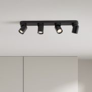 Nova Luce Amecy - spot en saillie 4L - 60 x 12,5 x 6,5 cm - noir sablé