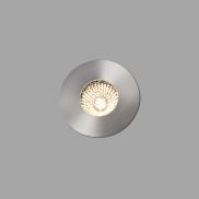 Faro Grund - spot rond pour l'extérieur - Ø 80 mm, Ø 60 mm à encastrer - 7W LED inclus - IP67 - acier inoxydable satiné - couleur de lumière blanc chaud (2700K)