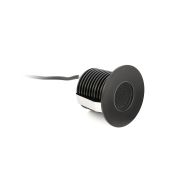 Faro Grund - spot rond pour l'extérieur - Ø 80 mm, Ø 60 mm à encastrer - 7W LED inclus - IP67 - noir - couleur de lumière blanc chaud (3000K)