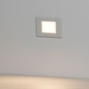 Nova Luce Rudy - applique encastrée - 12 x 8 x 4,7 cm - 3W LED inclus - IP65 - blanc sablé