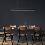 Lucide Raya LED - lampe suspendue - 119 x 4 x 138 cm - 36W LED inclus dimmable - 2700K - noir