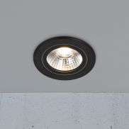 Nordlux Alec 1-Kit - spot encastré - Ø 95 mm, Ø 80 mm encastré - gradateur 3 niveaux - 6,1W LED inclus - IP44 - noir