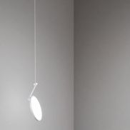 Nova Luce Opi - lampe suspendue - Ø 20 x 260 cm - 14W LED inclus - blanc sablé