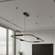 VK Lighting Core - lampe suspendue - 62,8 x 156,8 x 112,8 cm - 25W dimmable LED inclus - or et noir