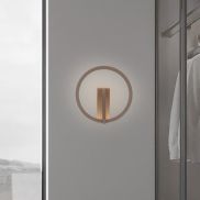 Nova Luce Tilia - applique murale - Ø 22 x 10 cm - 10W LED inclus - café moka