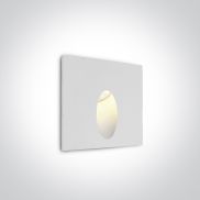 ONE Light Indoor/Outdoor Dark Light Wall Recessed - Applique d'extérieur - 7 x 7 x 4,5 cm - 3W LED inclus - IP54 - blanc