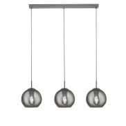 Searchlight Balls - lampe suspendue - 81 x 15 x 147 cm - chrome et verre fumé