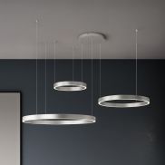 Nova Luce Elowen - lampe suspendue - 148 x 250 x 106 cm - 181W dimmable LED inclus - argent champagne brossé