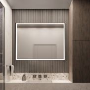 Nova Luce Ambor - applique murale - 60 x 80 x 5,5 cm - 37W LED inclus - IP44 - noir anodisé