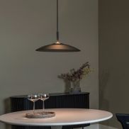 Lucide Menga - lampe suspendue - Ø 40 x 150 cm - 12W LED dimmable inclus - fumé