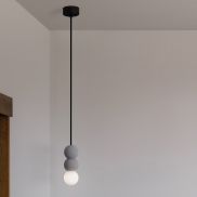 Nova Luce Zero - lampe suspendue - Ø 8 x 115 cm - gris