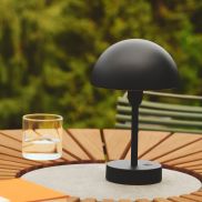 Nordlux Ellen To-Go - lampe de table extérieure sans fil avec station de charge - Ø 16 x 25 cm - 3 niveaux de gradation - 2,8W LED inclus - IP44 - noir