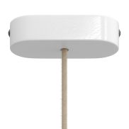 Creative Cables - rosace de plafond ovale 1 point lumineux - 2,7 x 12 x 5,1 cm - blanc