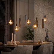 Vico Senso - lampe suspendue - 120 x 20 x 150 cm - brun sienne