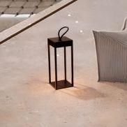 Nova Luce Lucia - lampe de table portable - 12 x 30 x 12 cm - 4W LED inclus -  IP54 - noir sablé