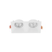 Nova Luce Staff - spot encastrable - 150 x 75 mm, 142 x 70 mm encastrable - blanc sable