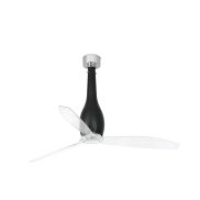 Faro Eterfan - ventilateur de plafond avec télécommande - Ø 128 cm - noir mat et transparent