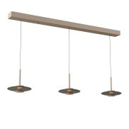 Artdelight Denver - lampe suspendue - 130 x 9 x 200 cm - 3 x 11W LED dimmable inclus - champagne