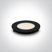 ONE Light Round Recessed Panels - spot à encastrer - Ø 120 mm, Ø 108 mm à encastrer - 8W LED inclus - noir - CCT