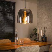Vico Drift Glass - lampe suspendue - Ø 35 x 150 cm - gris fumé