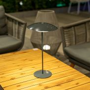 New Garden Sardinia 40 - lampe de table rechargeable - Ø 22 x 40 cm - 6W LED dimmable inclus - IP44 - anthracite