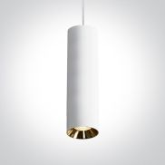 ONE Light Cylinder - lampe suspendue - Ø 7,5 x 240 cm - blanc