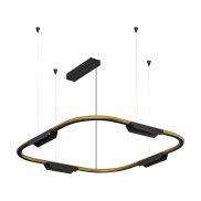 VK Lighting Core - lampe suspendue - 62,8 x 62,8 x 156,8 cm - 25W dimmable LED inclus - or et noir