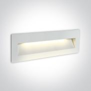 ONE Light Outdoor Dark Light Wall Recessed - applique murale encastrée - 22,5 x 7,5 x 5,5 cm - 7W LED inclus - IP65 - blanc