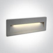 ONE Light Outdoor Dark Light Wall Recessed - applique murale encastrée - 22,5 x 7,5 x 5,5 cm - 7W LED inclus - IP65 - gris