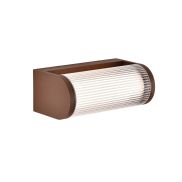 VK Lighting Shade - applique murale d'extérieur - 25,1 x 10,3 x 14,2 cm - 12W LED inclus - IP65 - brun rouille