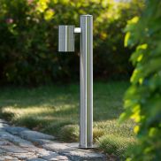 Lucide Arne - lampe de jardin - 50 cm - 5W LED inclus - IP44 - chrome satiné
