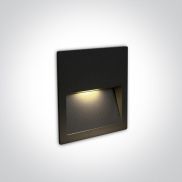 ONE Light Outdoor Dark Light Wall Recessed - applique murale encastrée - 11,5 x 11,5 x 3,5 cm - 4W LED inclus - IP65 - noir