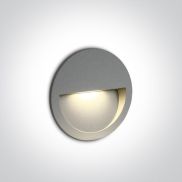 ONE Light Outdoor Dark Light Wall Recessed - applique murale encastrée - Ø 11,4 x 3,5 cm - 3W LED inclus - IP65 - gris