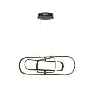 Searchlight Clip - lampe suspendue - 80 x 120 cm - 53W LED inclus - noir et opale