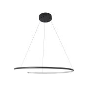 Nova Luce Breda - lampe suspendue - Ø 70 x 200 cm - 30W LED inclus - noir sable