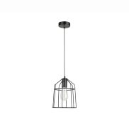 Nova Luce Peppino - lampe suspendue - Ø 19 x 120 cm - noir
