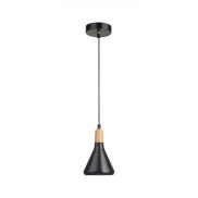 Nova Luce Venanzio - lampe suspendue - Ø 12,5 x 120 cm - noir