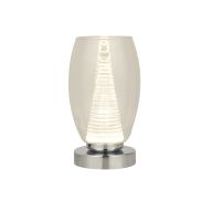 Searchlight Cyclone - lampe à poser - Ø 11,5 x 20,5 cm - 6W LED inclus - chrome et transparent