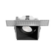 Nova Luce Brad - spot encastrable sans garniture - 88 x 88 mm, 85 x 85 mm taille d'encastrement - noir