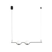 Faro Le Vita - lampe suspendue - 103 x 8 x 18 cm - 13W LED inclus - noir mat