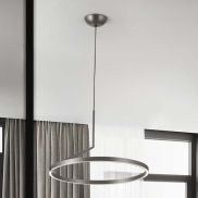 Nova Luce Tilia - lampe suspendue - Ø 60 x 250 cm - 31W dimmable LED inclus - nickel brumeux