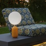 New Garden Monica 50 - lampe de table rechargeable à batterie avec télécommande - Ø 25 x 51,3 cm - 7W LED inclus - IP54 - jaune moutarde