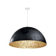 Faro Magma - lampe suspendue - Ø 70 x 32,5 cm - noir et or brillant