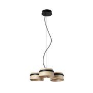 Faro Loop - lampe suspendue - Ø 52 x 9 cm - 3 x 6W LED inclus - brun clair