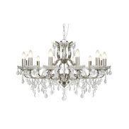 Searchlight Paris - lustre - Ø 88 x 140 cm - argent satiné